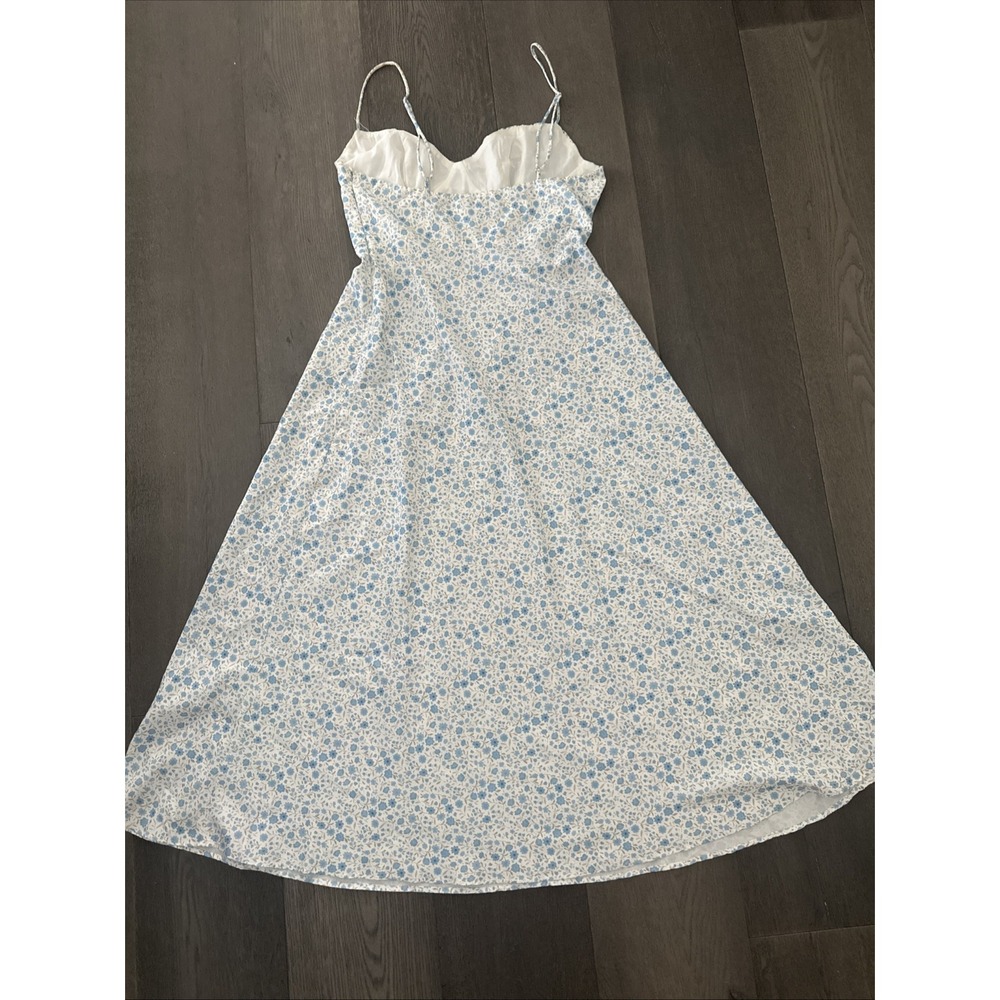 Princess Polly Amara Midi Dress Blue Floral Size 6 Sundress Boho Summer *READ*
